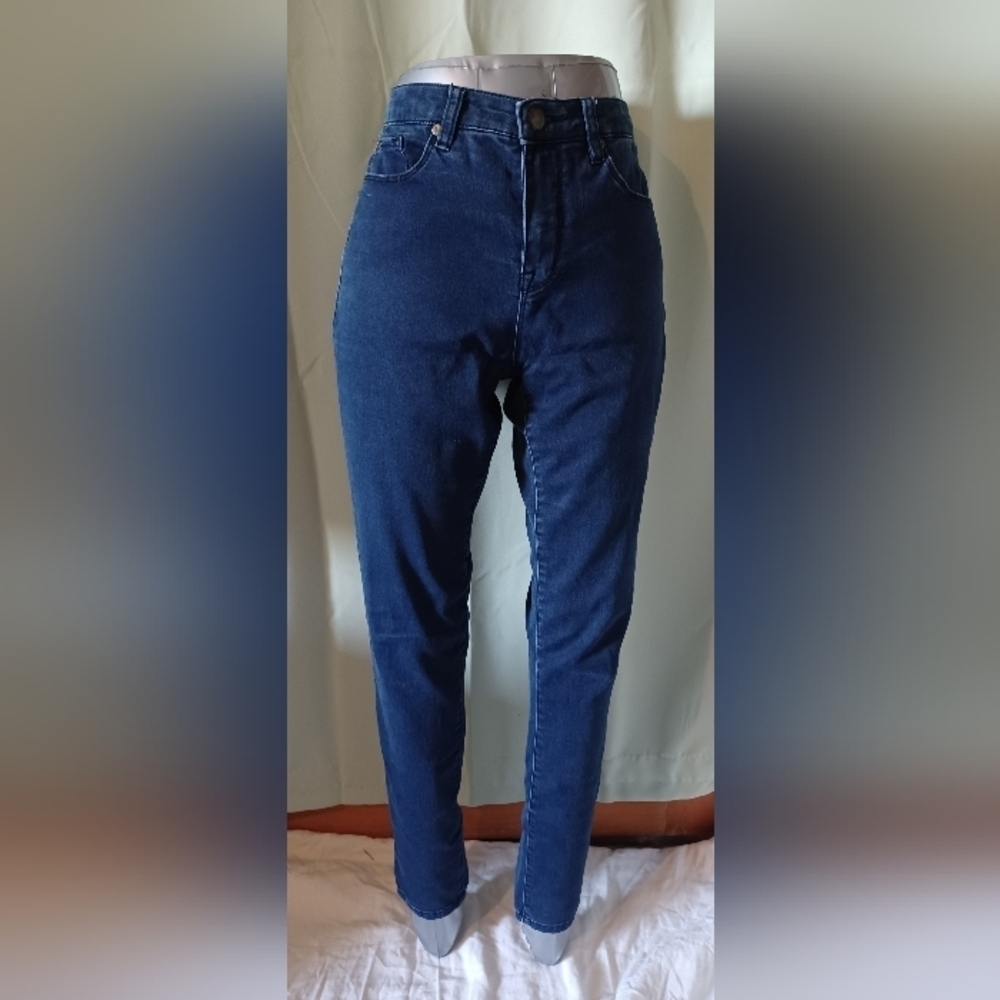 Unbranded Stylish Mid Rise Indigo Blue Skinny Jeans